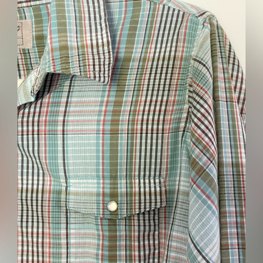 Wrancher Wrangler Pearl Snap Classic Western Button Plaid Shirt Size 2XL Rodeo - Picture 3 of 10